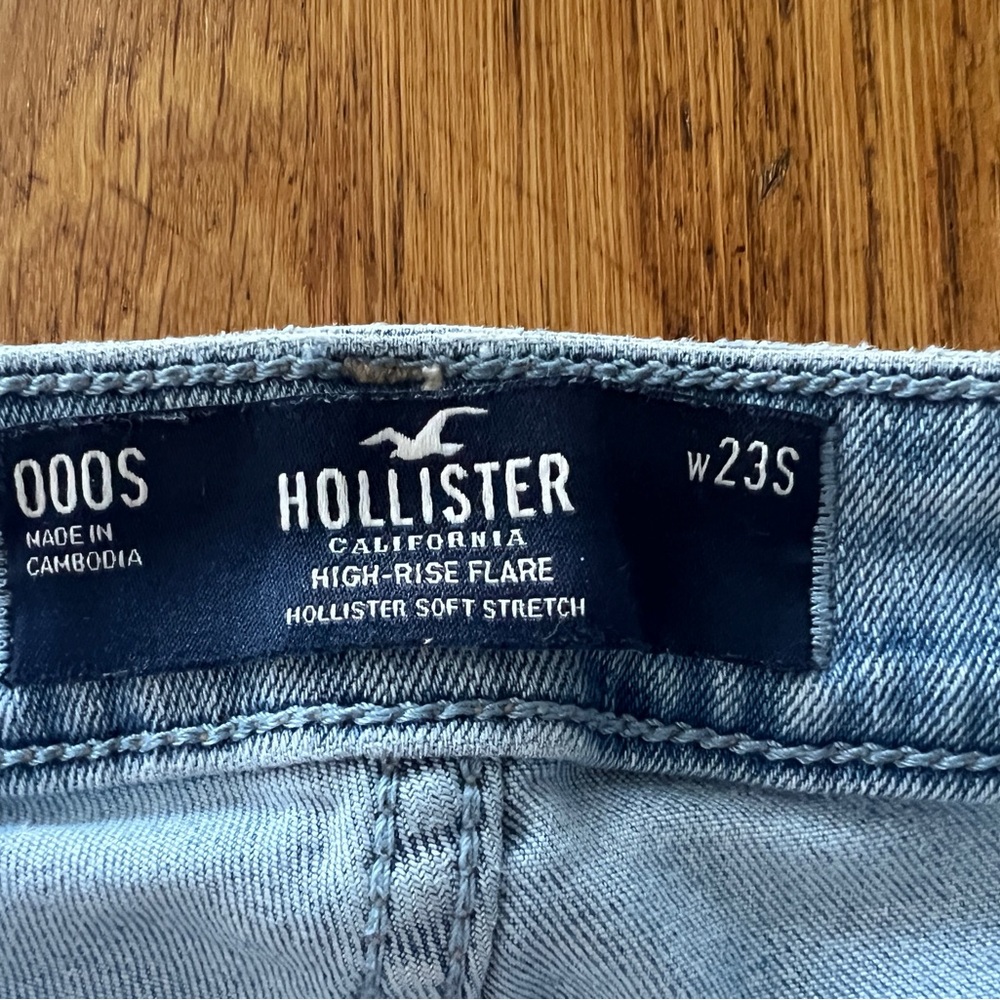 Hollister Light Blue High-Rise Jeans Flare Soft Stretch